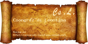 Csongrádi Leontina névjegykártya